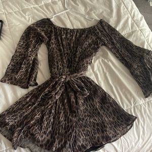 Shimmer leopard romper! Worn once for NYE ✨